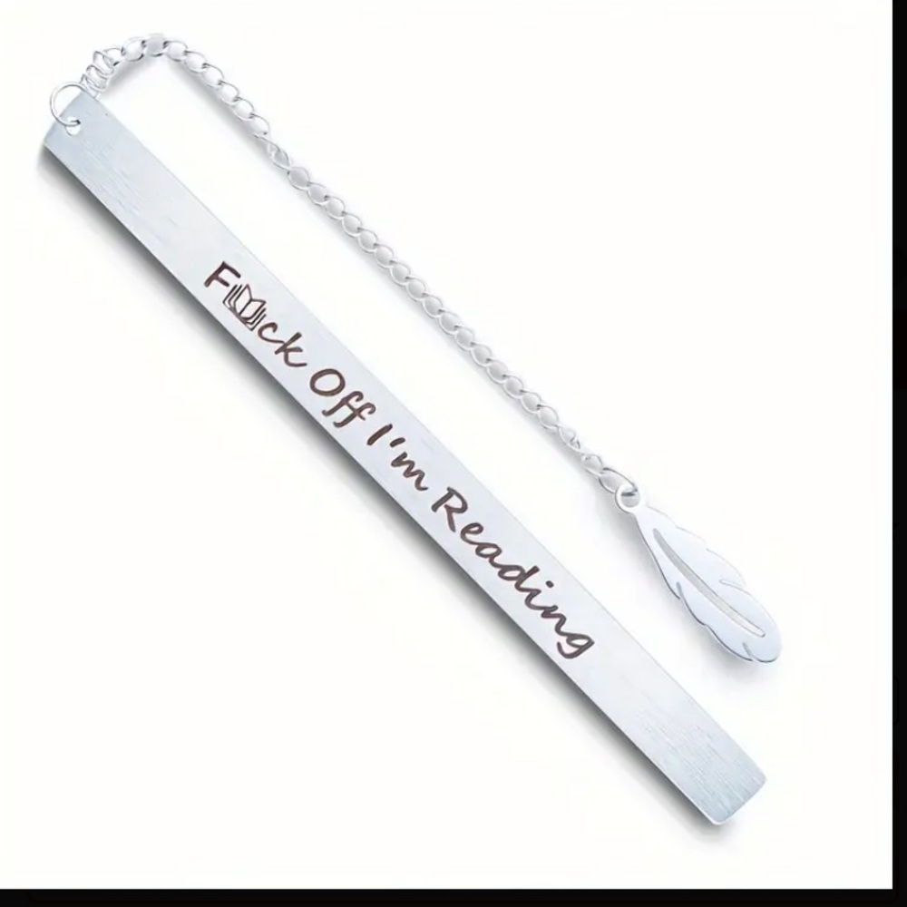 F off I’am reading funny book mark